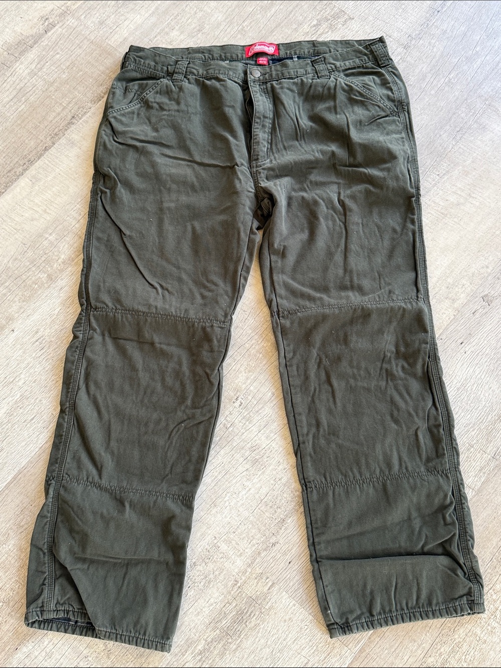 Coleman flannel lined Men's Olive Green Casual Pants